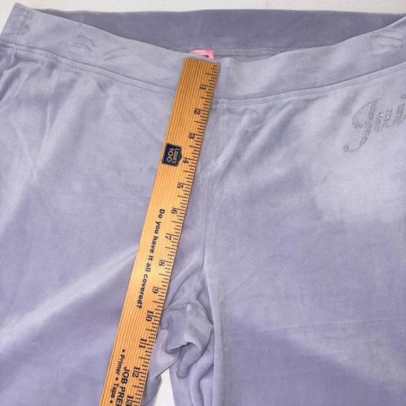 Juicy Couture Lavender Velour Tracksuit Set Rhinestone Logo Hoodie Pants XL NEW
